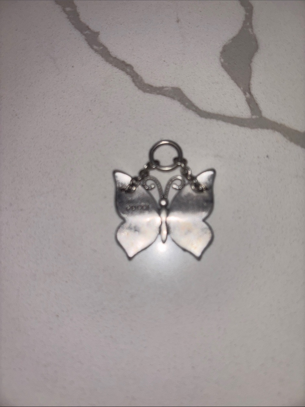 Gucci Blue & Green Enamel Butterfly Necklace Charm - Picture 3 of 3